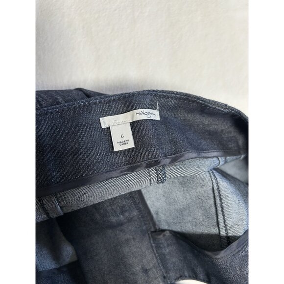 NWT Halogen Skirt Dark Indigo Denim Pencil Size 6 MSRP $65 - Picture 3 of 7